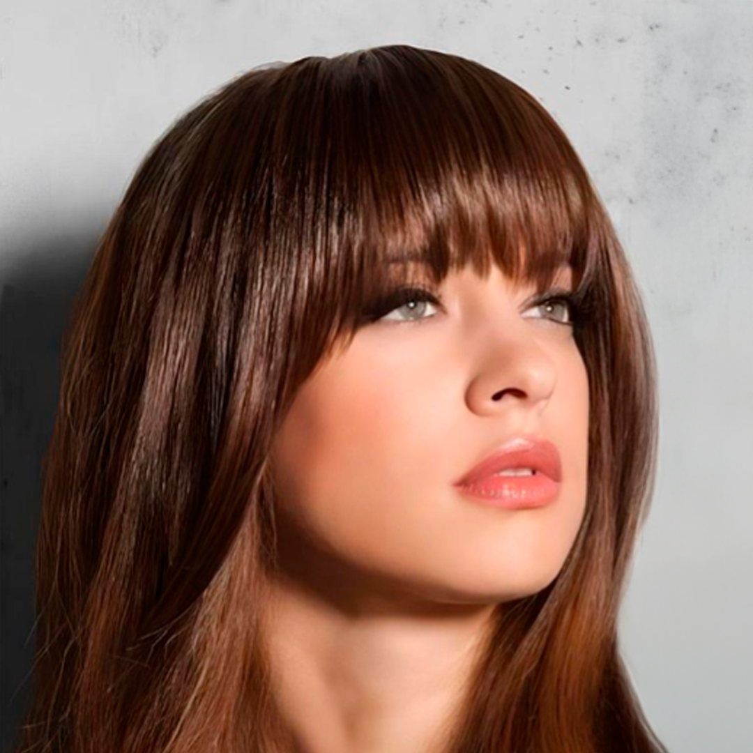 Flequillo sintético liso con clip: look natural