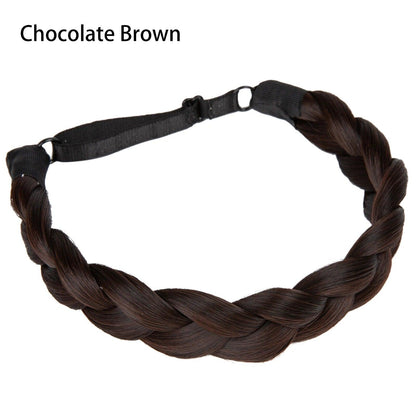 Instant Glam Braids – Rubber Band Braided Hair Extensions - Three Braid / Chocolate Brown (B) - Lyvelle