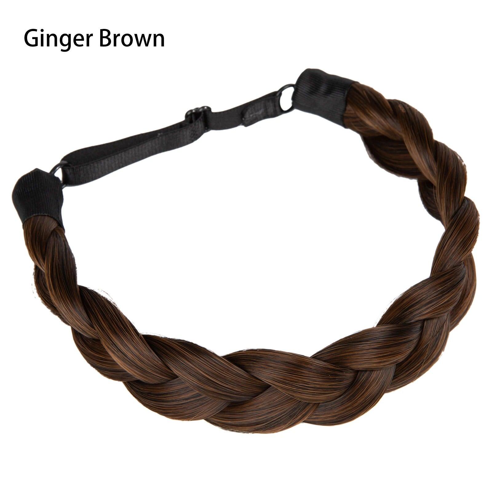 Instant Glam Braids – Rubber Band Braided Hair Extensions - Three Braid / Ginger Brown (B) - Lyvelle