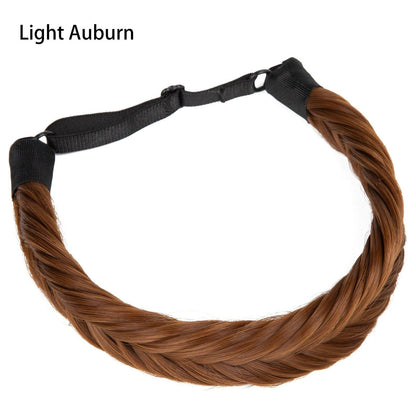 Instant Glam Braids – Rubber Band Braided Hair Extensions - Fishtail Braid / Light Auburn (A) - Lyvelle