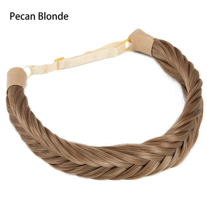 Instant Glam Braids – Rubber Band Braided Hair Extensions - Fishtail Braid / Pecan Blonde (A) - Lyvelle