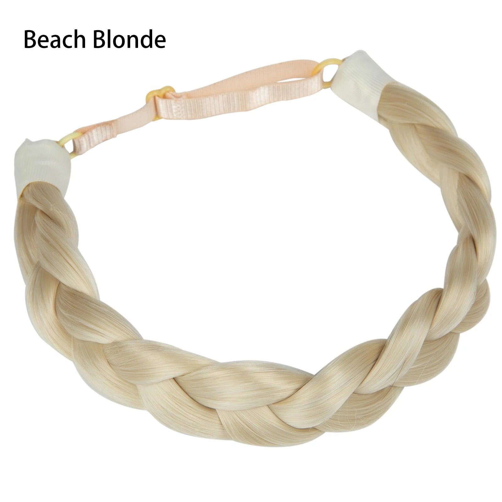 Instant Glam Braids – Rubber Band Braided Hair Extensions - Three Braid / Beach Blonde (B) - Lyvelle