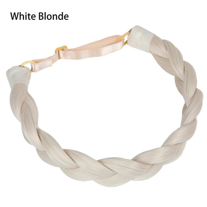 Instant Glam Braids – Rubber Band Braided Hair Extensions - Three Braid / White Blonde (B) - Lyvelle