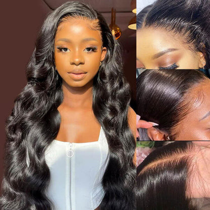 Skin Melt HD Lace Body Wave 13x4 Lace Front Human Hair Wig with Real Transparent Lace - 10 / 13x4 HD Lace / 150% - Lyvelle