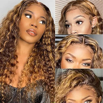 Glueless HD Lace Deep Wave Frontal Wig - 13x4 & 13x6 with Pre-Plucked Hairline - 14 / 13x4 Lace / 150% - Lyvelle