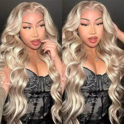 Barbie-Inspired Blonde Highlight Lace Front Wig #18/613 - HD Transparent 13x4/13x6 Human Hair Frontal Wig - 14 / 5x5 Pre Cut Glueless / Body Wave - Lyvelle