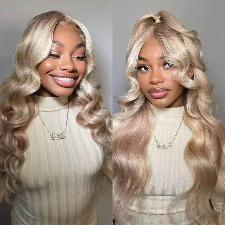 Barbie-Inspired Blonde Highlight Lace Front Wig #18/613 - HD Transparent 13x4/13x6 Human Hair Frontal Wig - 14 / 5x5 Pre Cut Glueless / Body Wave - Lyvelle