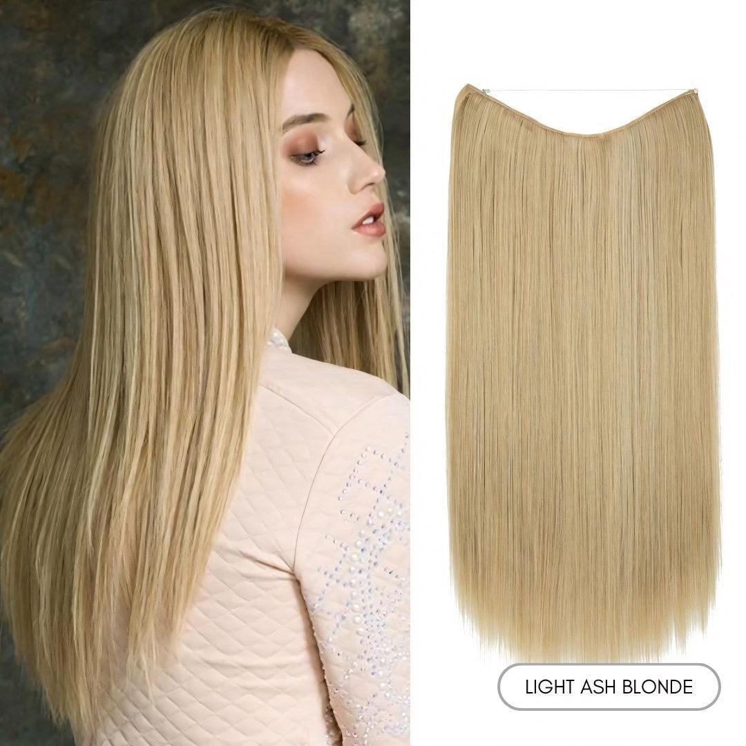 Natural Wavy Wire Hair Extensions - 14" / Natural Wavy / Light Ash Blonde - Lyvelle