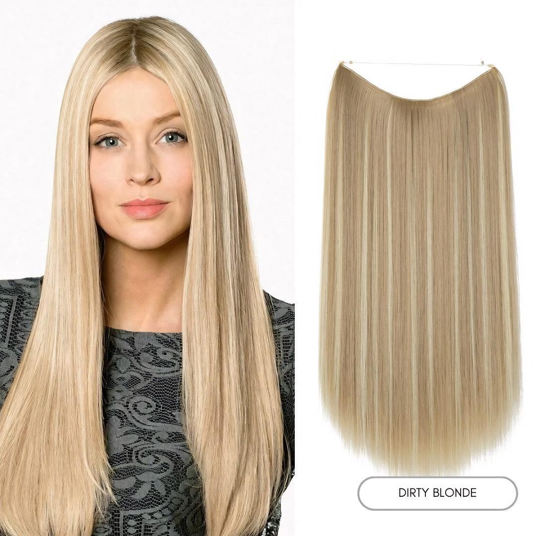 Natural Wavy Wire Hair Extensions - 14" / Natural Wavy / Dirty blonde - Lyvelle