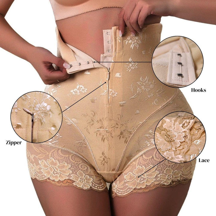 Lace Body Shaper with Zipper - Lyvelle