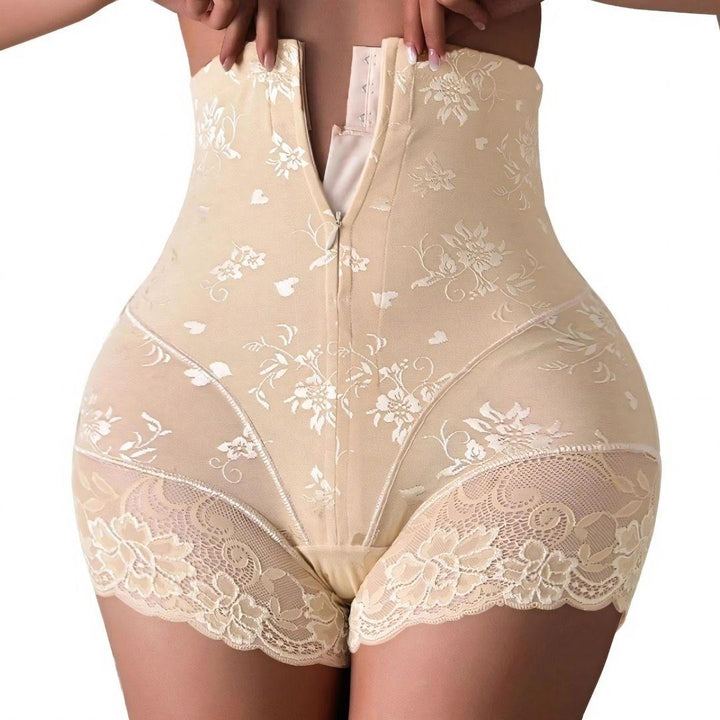 Lace Body Shaper with Zipper - Lyvelle