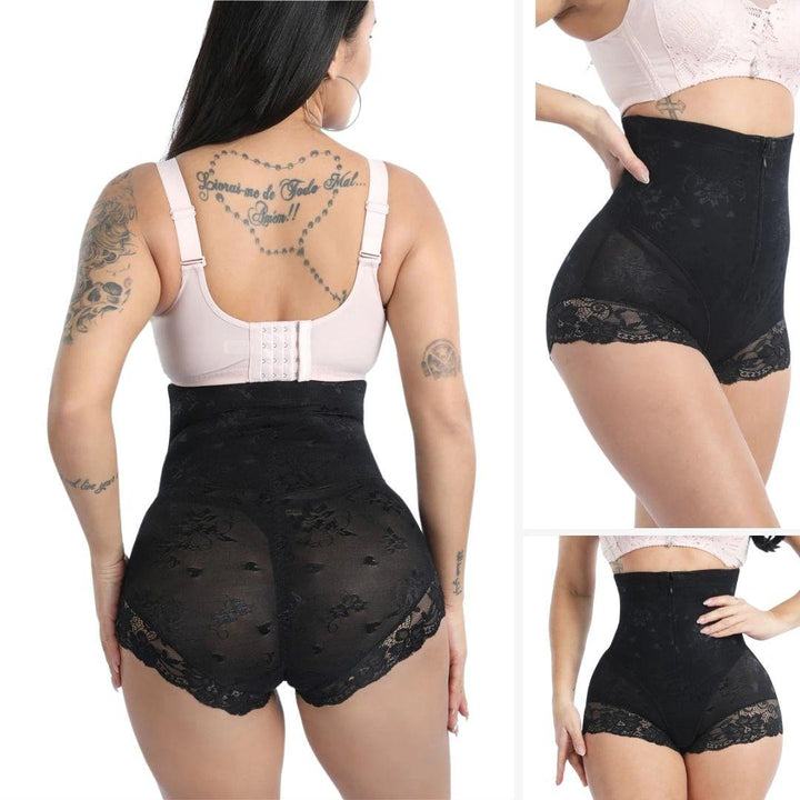 Lace Body Shaper with Zipper - Lyvelle