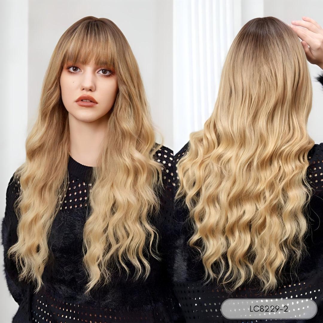 Long Ombre Wig with Bangs - Lyvelle