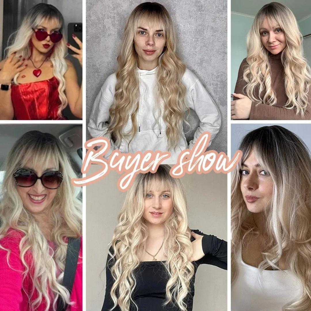 Long Ombre Wig with Bangs - Lyvelle