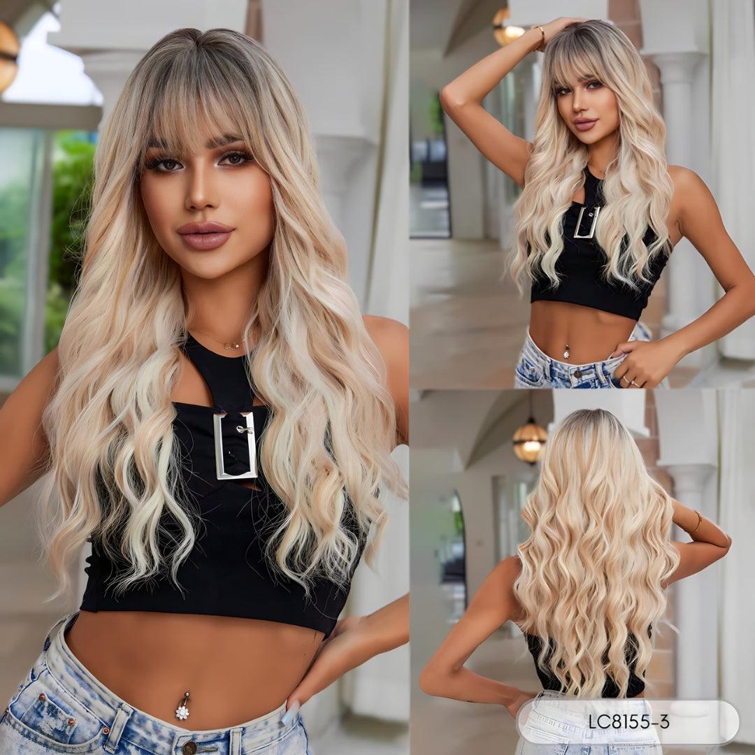 Long Ombre Wig with Bangs - Lyvelle