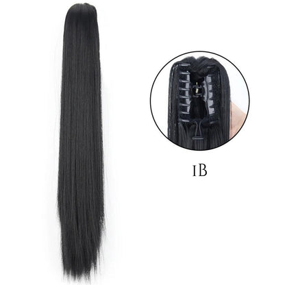 24-Inch Long Straight Claw Clip Ponytail - 24" / Straight / S-1B - Lyvelle