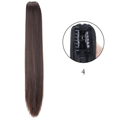 24-Inch Long Straight Claw Clip Ponytail - 24" / Straight / S-4 - Lyvelle