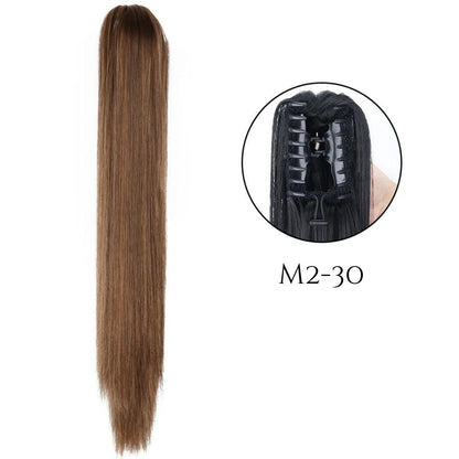 24-Inch Long Straight Claw Clip Ponytail - 24" / Straight / S-M2-30 - Lyvelle