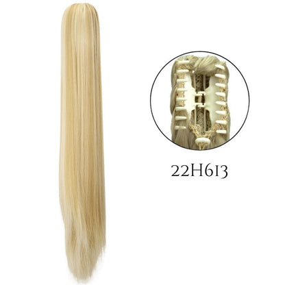 24-Inch Long Straight Claw Clip Ponytail - 24" / Straight / S-22H613 - Lyvelle