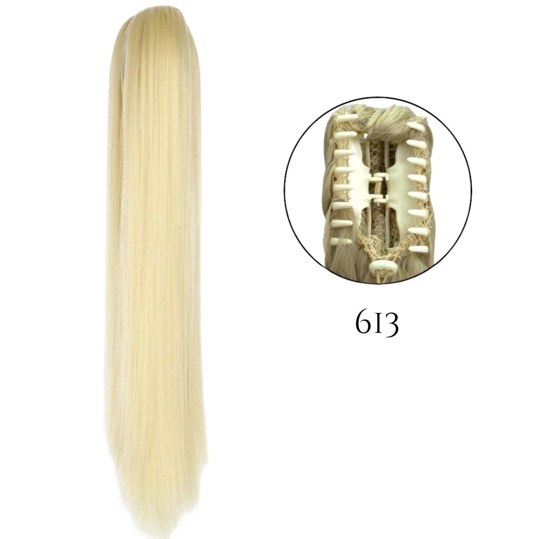 24-Inch Long Straight Claw Clip Ponytail - 24" / Straight / S-613 - Lyvelle