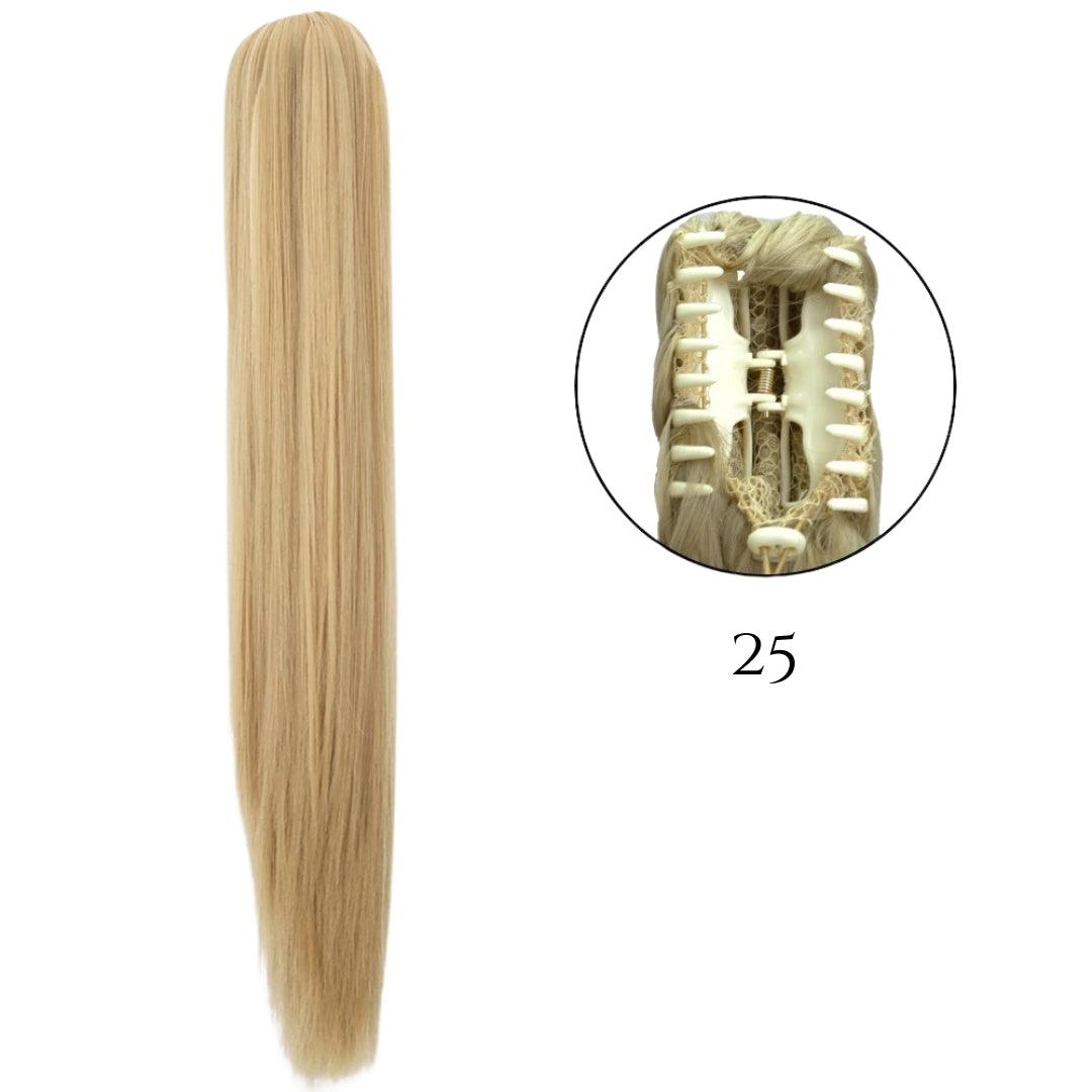 24-Inch Long Straight Claw Clip Ponytail - 24" / Straight / S-25 - Lyvelle