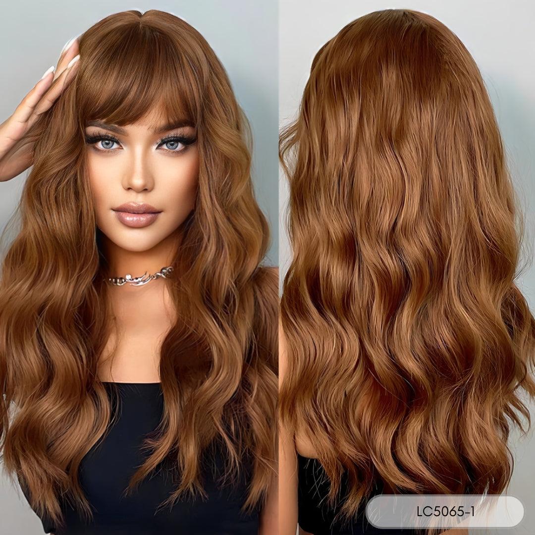 Long Straight Synthetic Wig with Bangs - Lyvelle