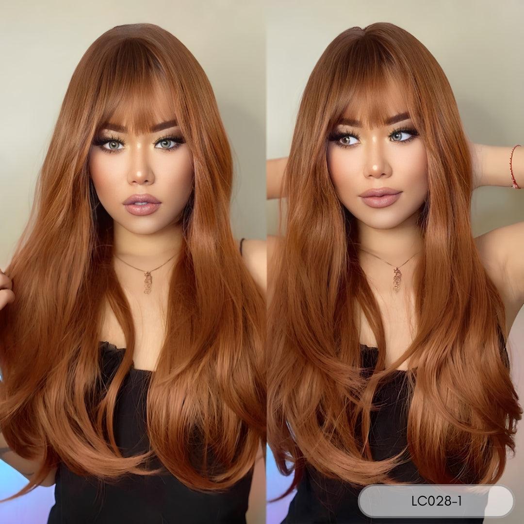 Long Straight Synthetic Wig with Bangs - Lyvelle