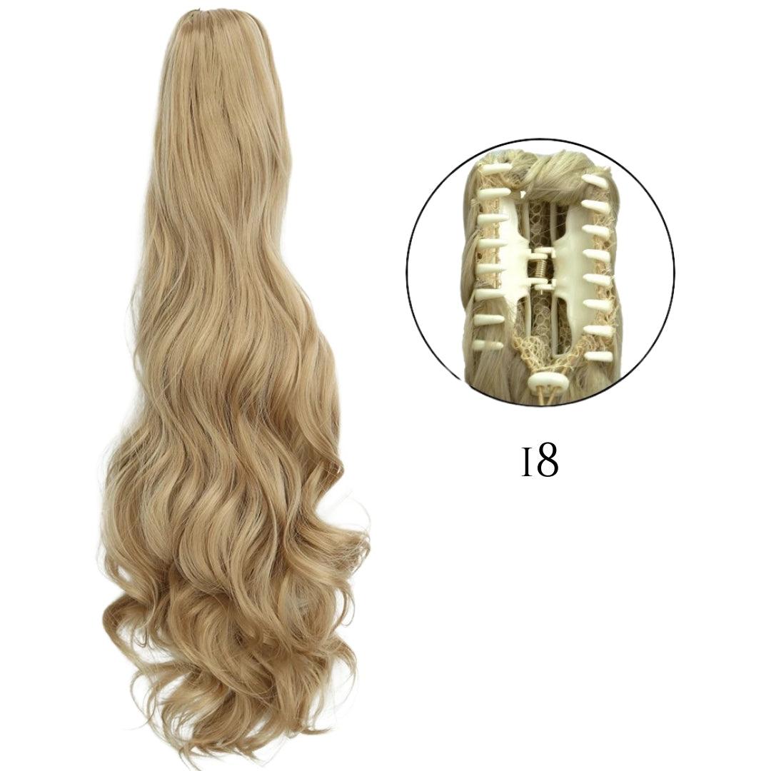 Long Wavy & Curly Claw Clip-on Ponytail - Lyvelle