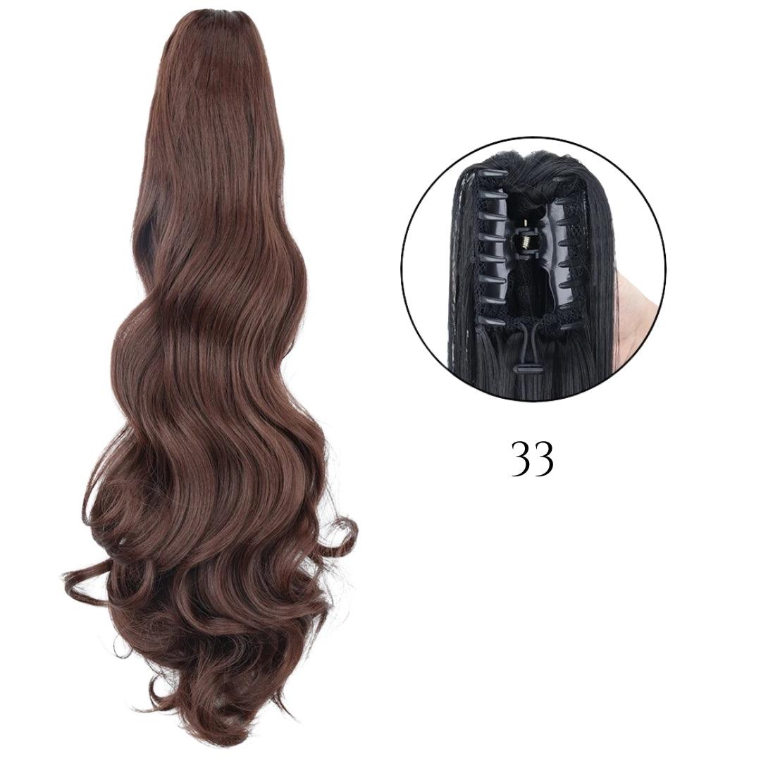 Long Wavy & Curly Claw Clip-on Ponytail - Lyvelle