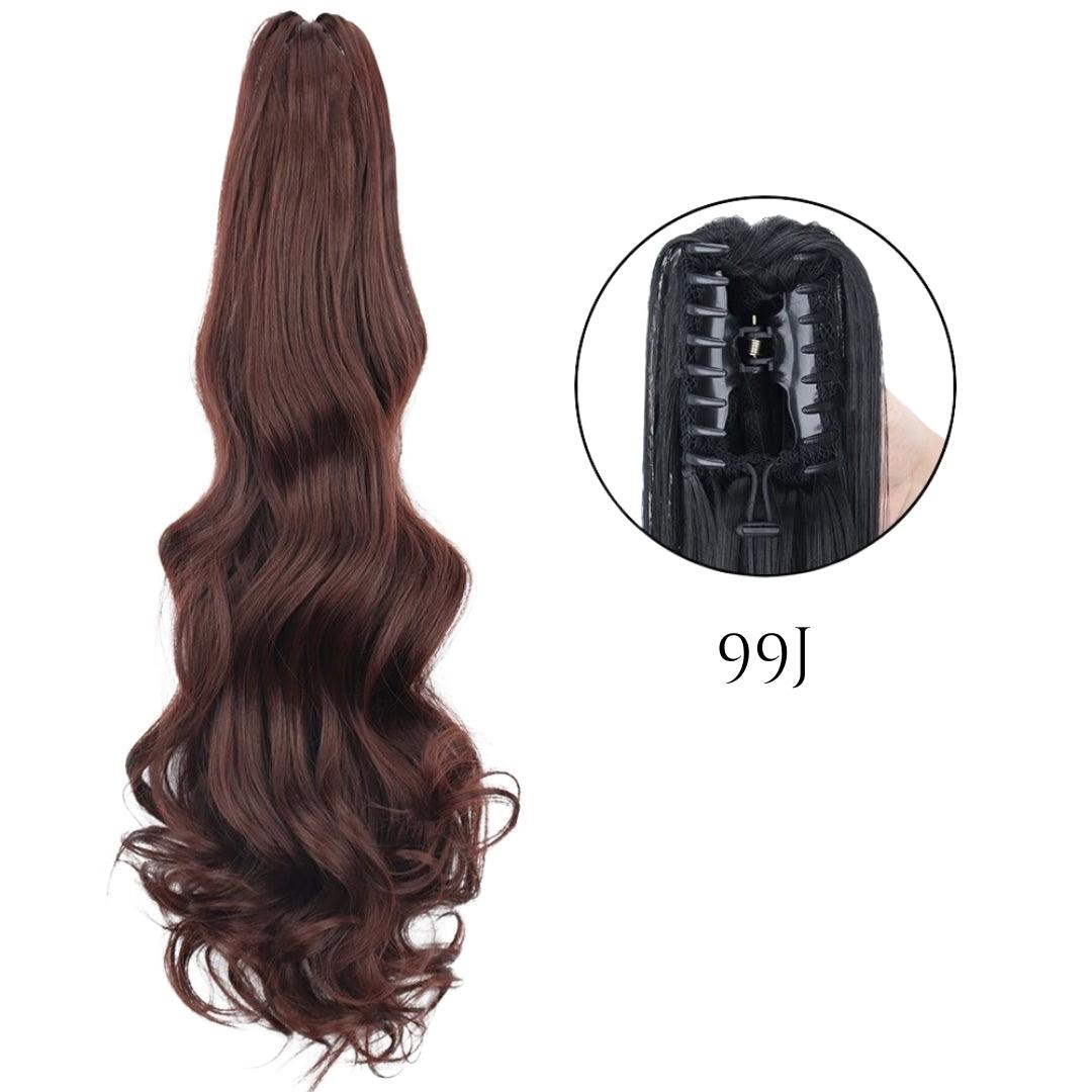 Long Wavy & Curly Claw Clip-on Ponytail - Lyvelle