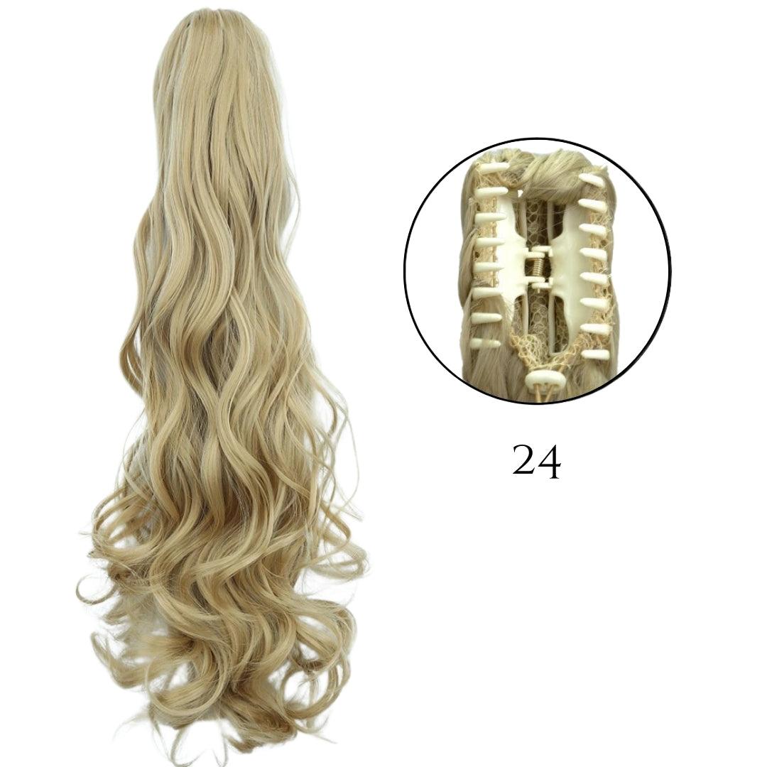 Long Wavy & Curly Claw Clip-on Ponytail - Lyvelle