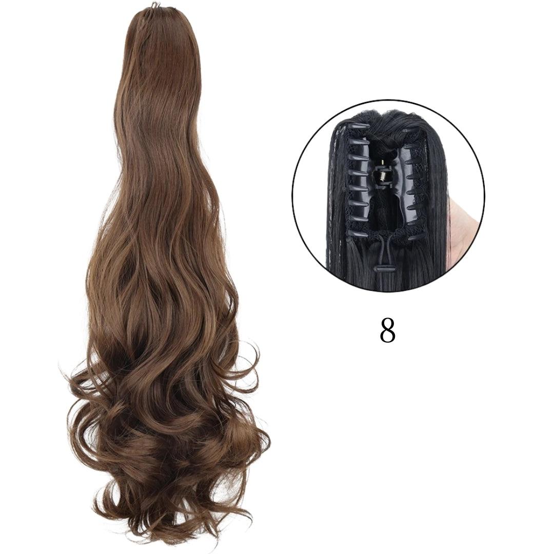 Long Wavy & Curly Claw Clip-on Ponytail - Lyvelle