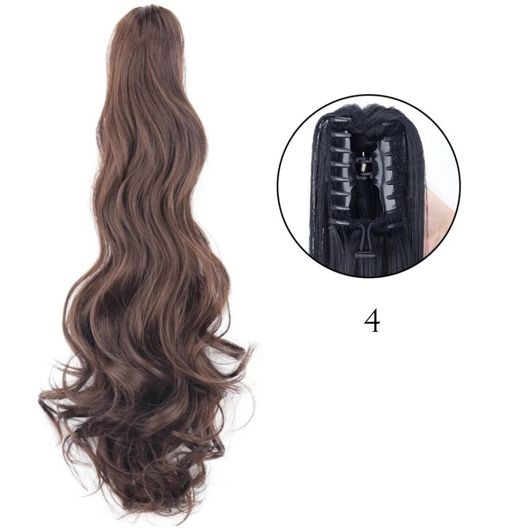 Long Wavy & Curly Claw Clip-on Ponytail - Lyvelle