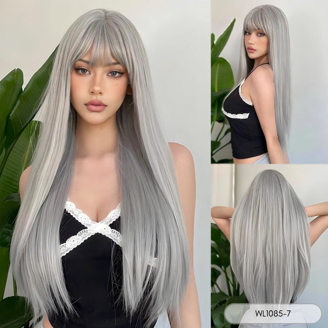 Long White Synthetic Wig - Lyvelle