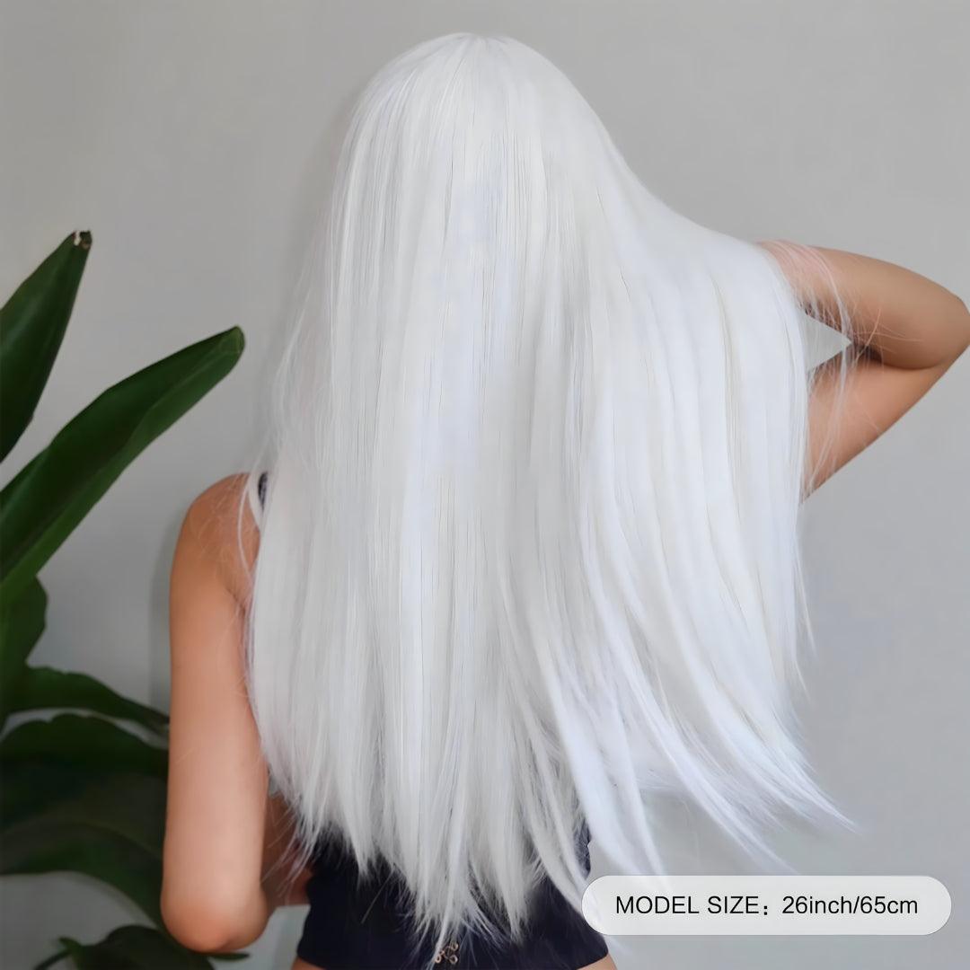 Long White Synthetic Wig - Lyvelle