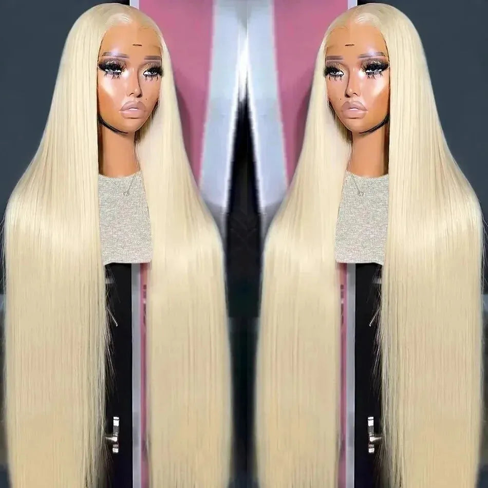 613 Blonde HD Lace Front Wig – 13x6, Brazilian Bone Straight Human Hair - 13x4 HD Frontal Wig / 8" - Lyvelle