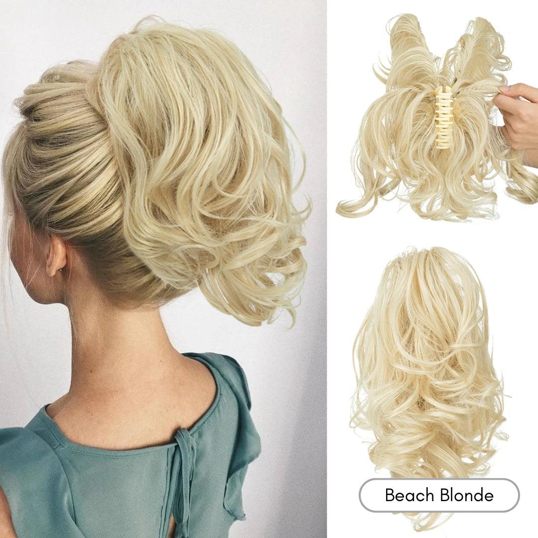 QuickClip Claw Clip Ponytail Extension - Natural Wavy / Beach Blonde - Lyvelle