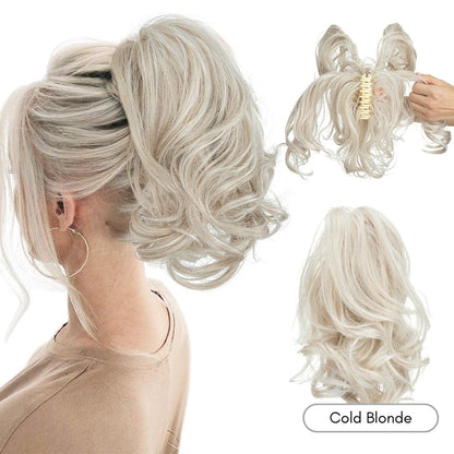 QuickClip Claw Clip Ponytail Extension - Natural Wavy / Cold Blonde - Lyvelle