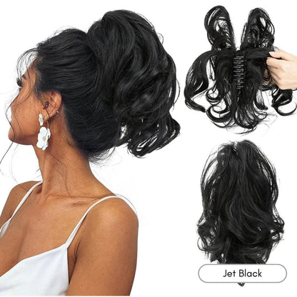 QuickClip Claw Clip Ponytail Extension - Natural Wavy / Jet Black - Lyvelle