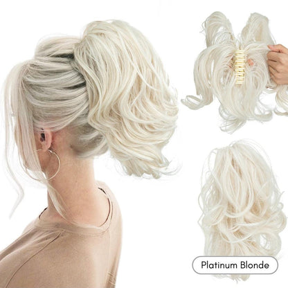 QuickClip Claw Clip Ponytail Extension - Natural Wavy / Platinum Blonde - Lyvelle