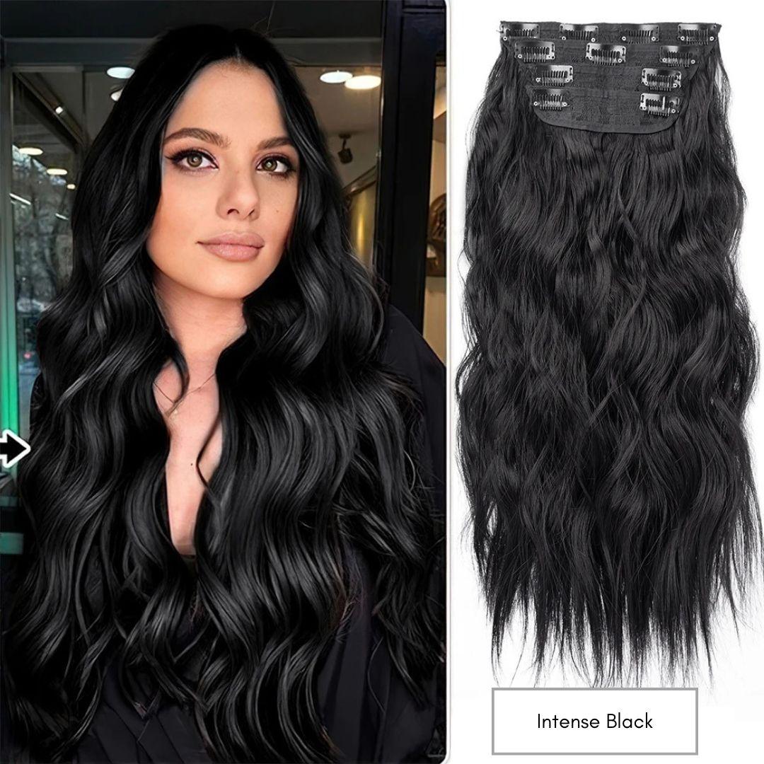 Curly Royal Luxe Clip-In Hair Extensions - 20" / Curly / Natural Platinum - Lyvelle