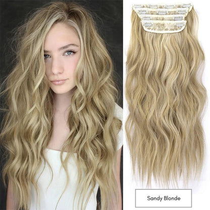 Curly Royal Luxe Clip-In Hair Extensions - 20" / Curly / Sandy Blonde - Lyvelle