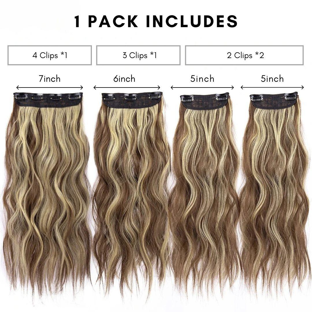 Curly Royal Luxe Clip-In Hair Extensions - 20" / Curly / Natural Platinum - Lyvelle