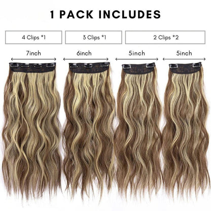 Curly Royal Luxe Clip-In Hair Extensions - 20" / Curly / Natural Platinum - Lyvelle