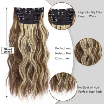 Curly Royal Luxe Clip-In Hair Extensions - 20" / Curly / Natural Platinum - Lyvelle