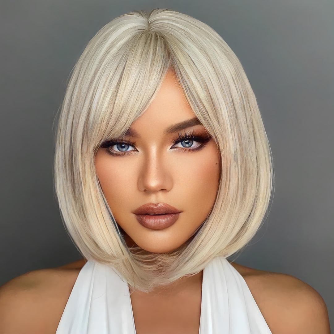 Short Bob Wig with Bangs - Lyvelle