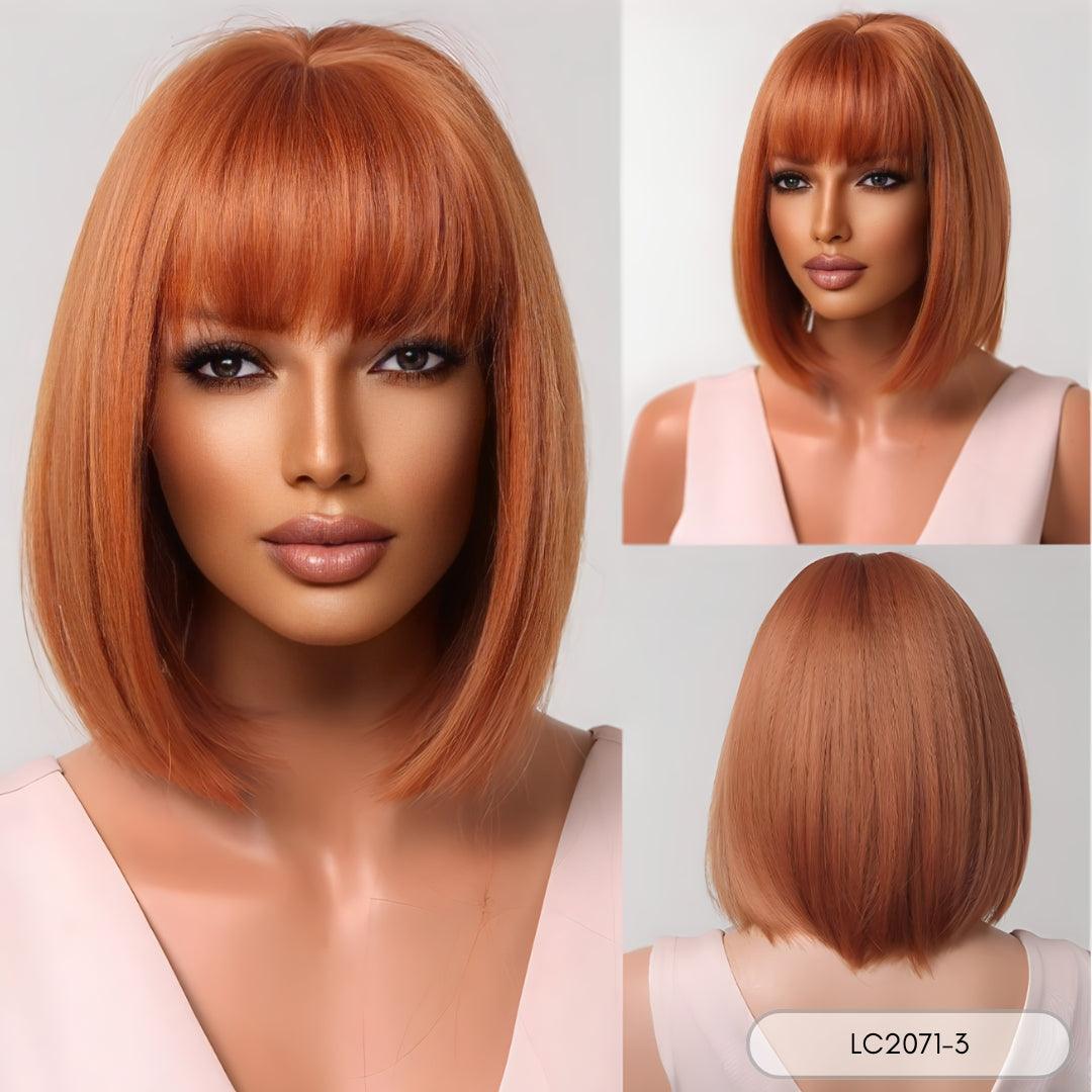 Short Bob Wig with Bangs - Lyvelle