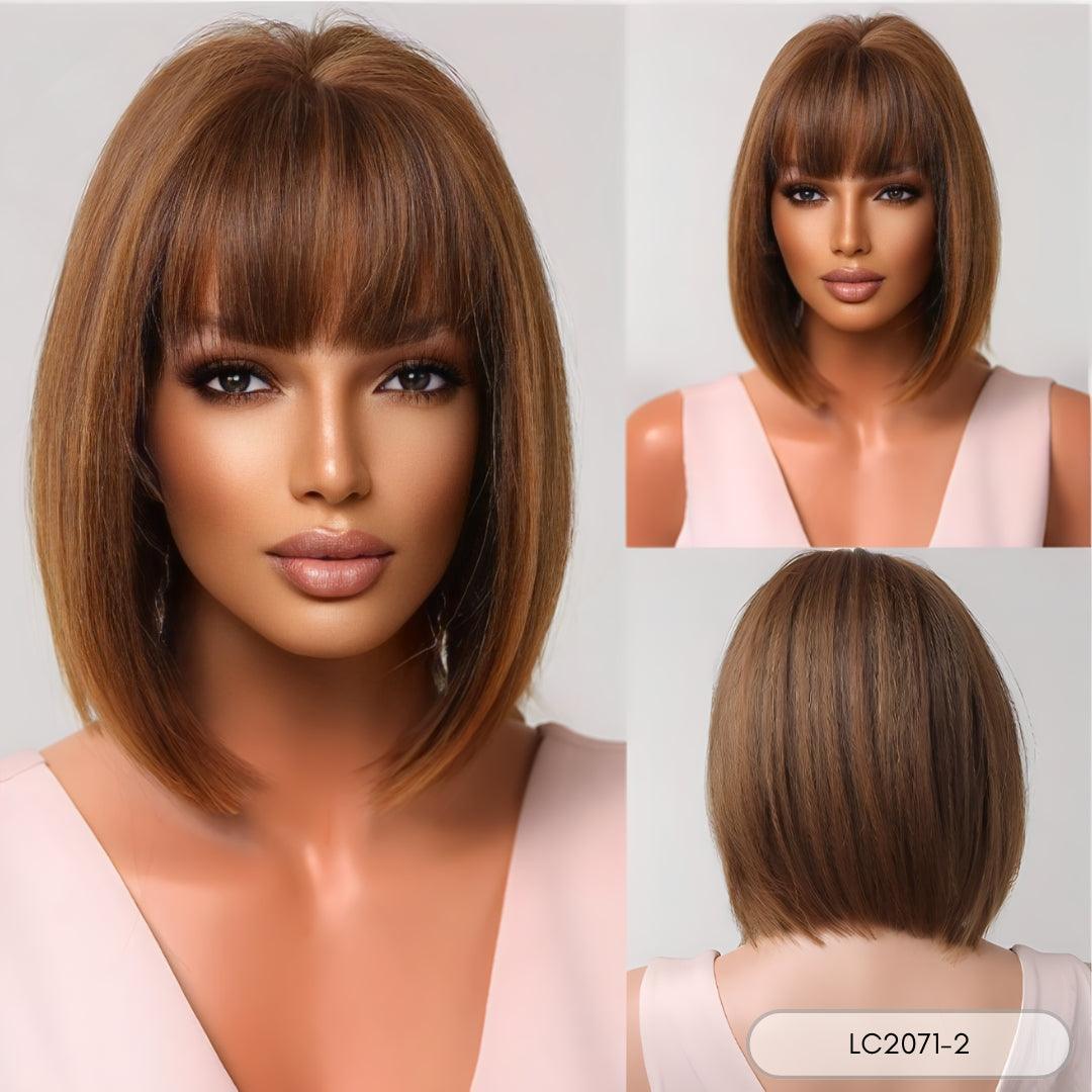 Short Bob Wig with Bangs - Lyvelle