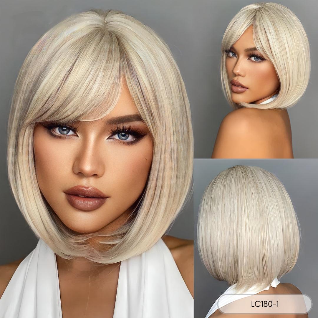 Short Bob Wig with Bangs - Lyvelle