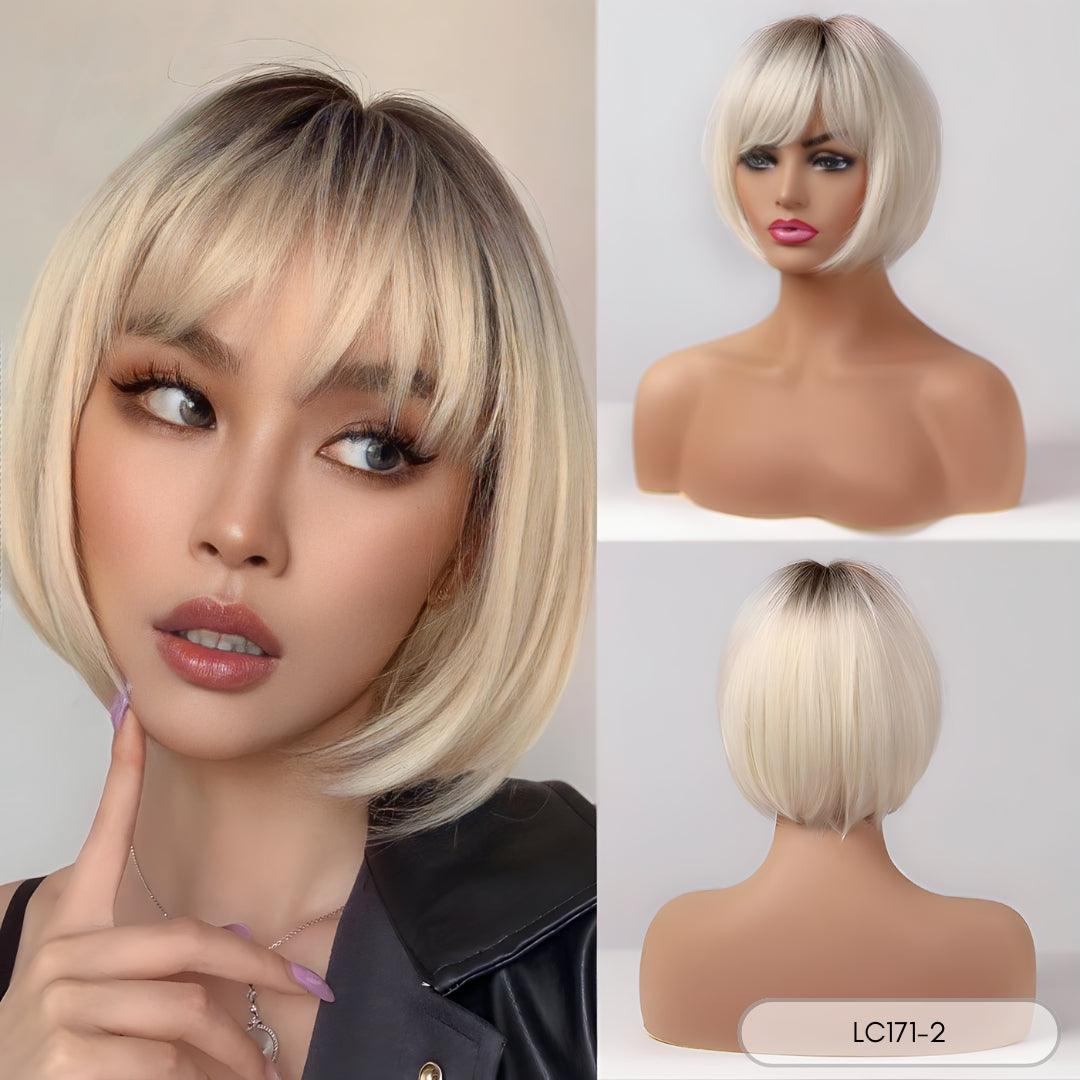 Short Bob Wig – Natural Look with Bangs - Straight / SS171-2 - Lyvelle